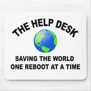 Der Hilfsschreibtisch - Retten der Welt Mousepad