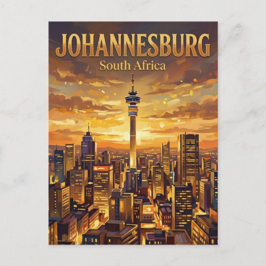 Der Hillbrow-Turm Südafrika Postkarte (Vorderseite)