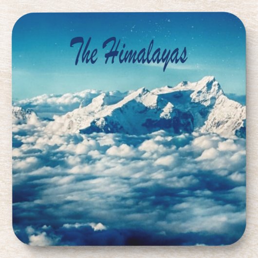 Der Himalaya mit Text Getränkeuntersetzer (Vorderseite)