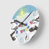 Der Himalaya Runde Wanduhr (Winkel)