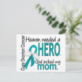 Der Himmel brauchte eine Helden-Mama Ovarialkarzin Postkarte (Stehend Vorderseite)