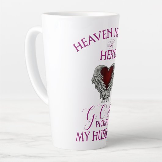 Der Himmel brauchte einen Helden, den Gott meinem Milchtasse (Linke Ecke)