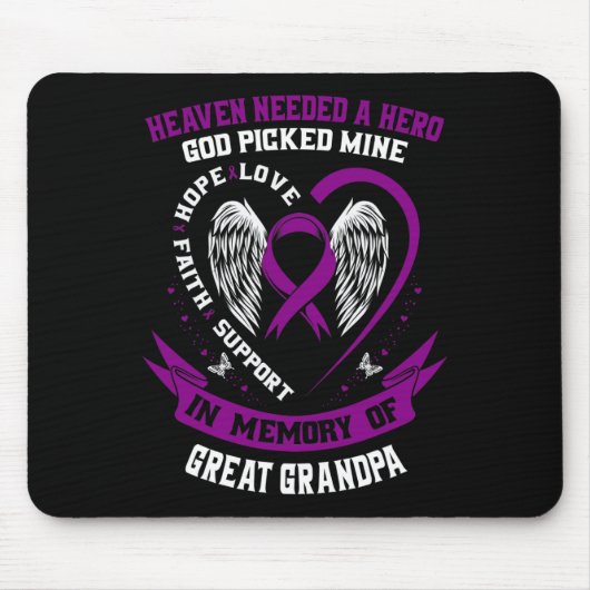 Der Himmel brauchte einen Helden Gott Großer Großv Mousepad (Vorne)
