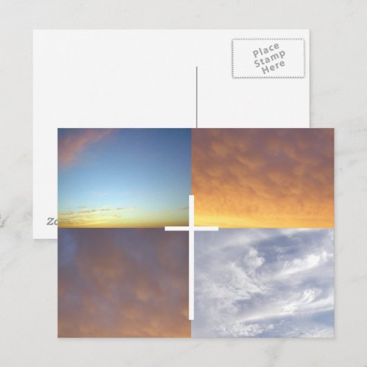 Der Himmel erinnert uns Postkarte (Vorne/Hinten)