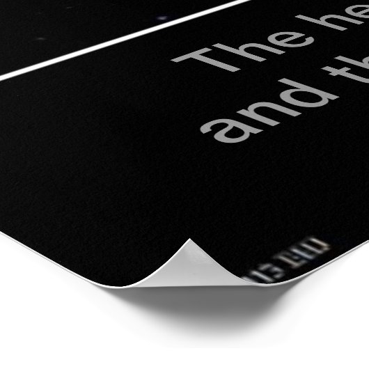 Der Himmel erklärt den Blick auf das tiefe Feld au Poster (Ecke)