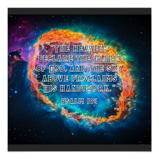 Der Himmel erklärt Ps. 19:1 Poster (Vorderseite)
