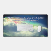 Der Himmel erklärt Psalm 19:1 Schreibtischunterlage (Tastatur & Maus)