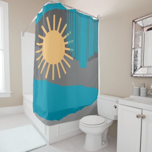 Der Himmel fällt 19 Duschvorhang (Beispiel)