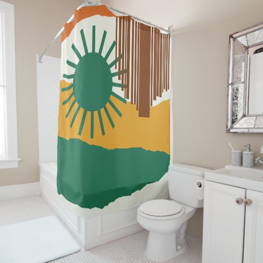 Der Himmel fällt 2 Duschvorhang (Beispiel)