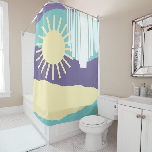 Der Himmel fällt 3 Duschvorhang (Beispiel)