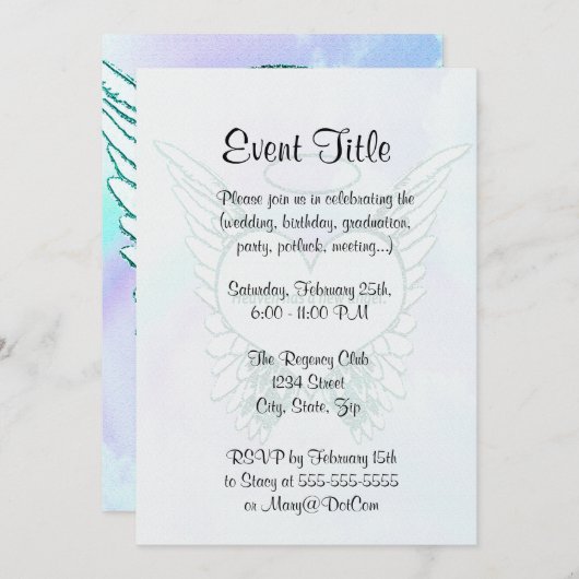 Der Himmel hat einen neuen Engel Einladung (Vorne/Hinten)