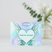 Der Himmel hat einen neuen Engel Postkarte (Stehend Vorderseite)