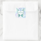 Der Himmel hat einen neuen Engel Quadratischer Aufkleber (Tasche)