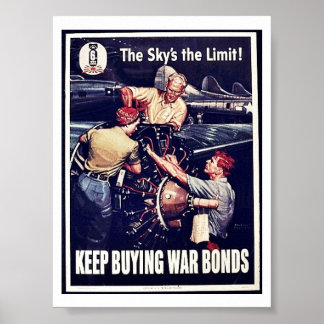 Der Himmel ist das Limit, Behalt Kriegsanleihen zu Poster