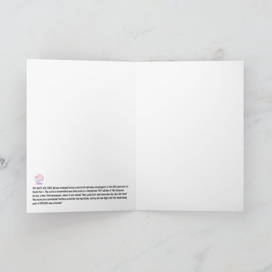 Der Himmel ist das Limit Karte (Innenseite)