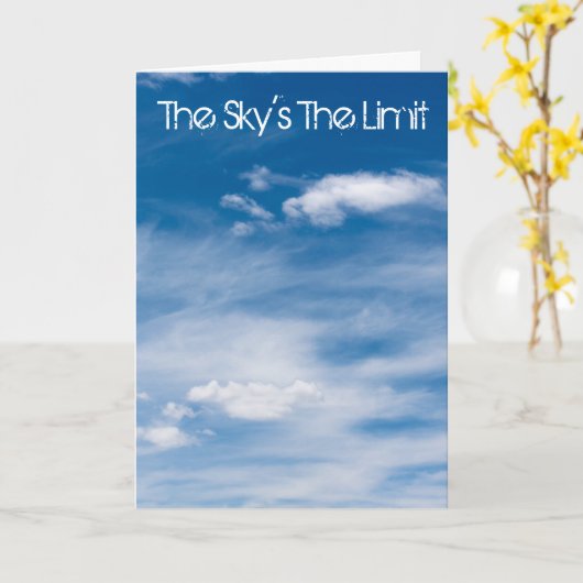 Der Himmel ist das Limit Karte (Gelbe Blume)