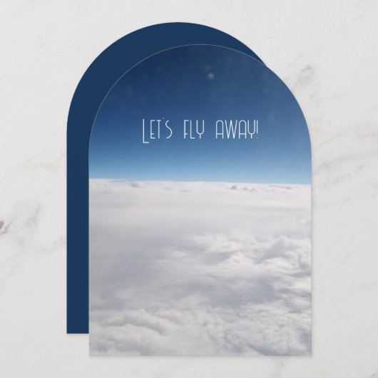 Der Himmel ist das Limit, lassen wir uns wunderbar Einladung (Vorne/Hinten)