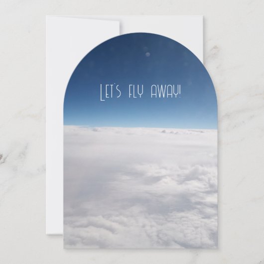 Der Himmel ist das Limit, lassen wir uns wunderbar Einladung (Vorderseite)