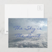 Der Himmel ist der Limit, die Motivierend Suczcard Postkarte (Vorne/Hinten)