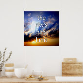 Der Himmel ist der Motivierend Limit Poster (Küche)
