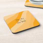 Der Himmel ist der orangefarbene abstrakte Limit Getränkeuntersetzer (Linke Seite)