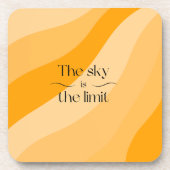Der Himmel ist der orangefarbene abstrakte Limit Getränkeuntersetzer (Vorderseite)