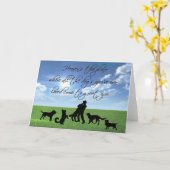 Der Himmel ist der Ort, wo alle Hunde ... Karte (Gelbe Blume)