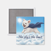 Der Himmel ist die Grenze Magnet (Vorderseite/Rückseite)