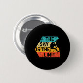 Der Himmel ist die Grenze Retro Rock Climbing Vint Button (Vorne & Hinten)