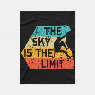 Der Himmel Ist Die Grenze Retro Rock Klettern Vint Fleecedecke