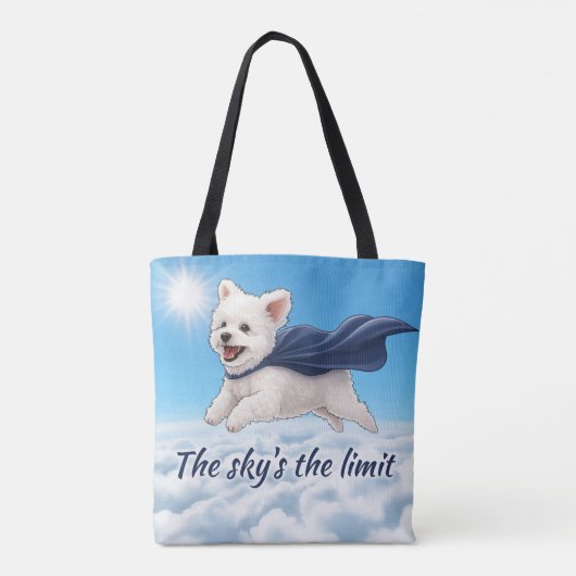Der Himmel ist die Grenze Tasche (Rückseite)