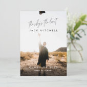 Der Himmel ist die Limit-Klasse des Abschluss-Foto Ankündigung (Stehend Vorderseite)