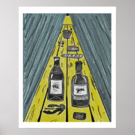 Der Himmel ist ein nie endendes Abendessen für zwe Poster