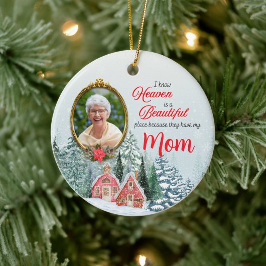 Der Himmel ist ein schöner Ort Keramik Ornament (Baum)