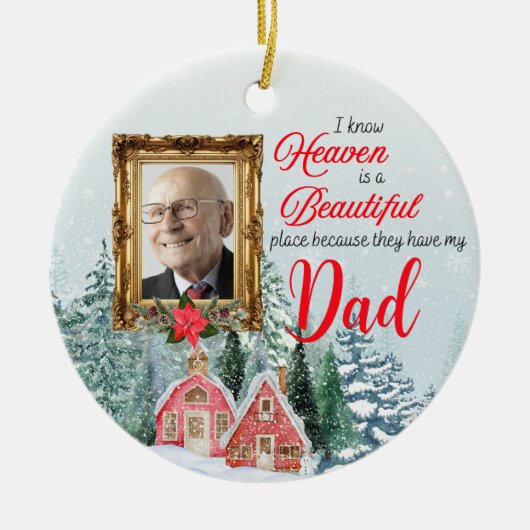 Der Himmel ist ein schöner Ort Keramik Ornament (Vorne)