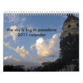 der Himmel ist in Kalender Pasadenas 2011 groß (Titelbild)