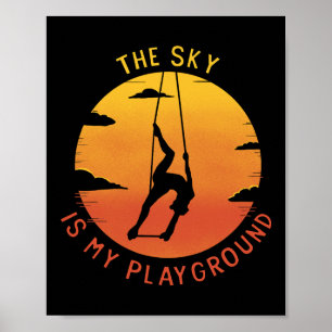 Der Himmel ist mein Spielplatz Aerial Yoga Aeriali Poster