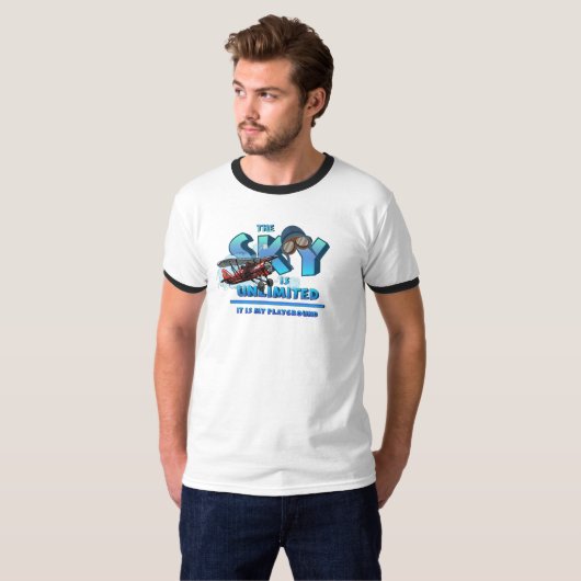Der Himmel ist mein Spielplatz | Männerklingeln T-Shirt (Vorne ganz)