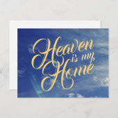 Der Himmel ist meine Zuhause mit Sky Postkarte (Vorne/Hinten)