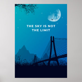 Der Himmel ist nicht die Grenze. Motivation Poster