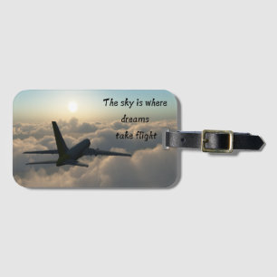 Der Himmel ist, wo Träume fliegen Gepäckanhänger
