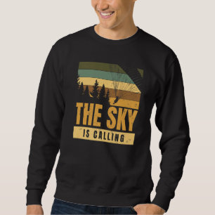 Der Himmel Ruft Vintage Fallschirmspringen Retro F Sweatshirt