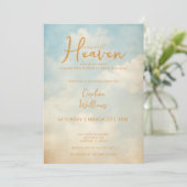 Der Himmel schickte das Gold Gender neutral Religi Einladung (Stehend Vorderseite)