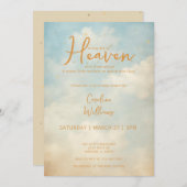 Der Himmel schickte das Gold Gender neutral Religi Einladung (Vorne/Hinten)