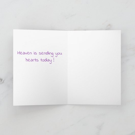 Der Himmel sendet euch heute das Herz Karte (Innenseite)