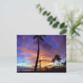 Der Himmel über dem Strand von Waikiki Postkarte (Stehend Vorderseite)