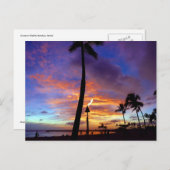 Der Himmel über dem Strand von Waikiki Postkarte (Vorne/Hinten)