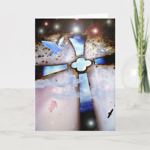 Der Himmel verkündet den Ruhm der Osterkarte Gotte Feiertagskarte