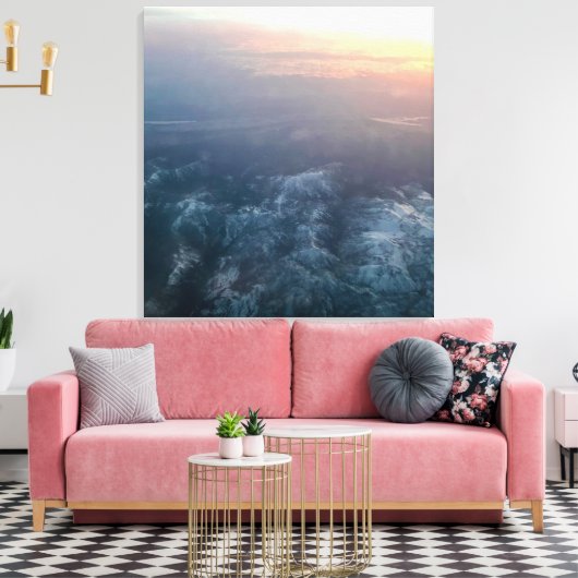 Der Himmel weiß Leinwanddruck (Insitu (Wohnzimmer))