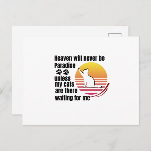 Der Himmel wird niemals ein Paradies sein, wenn me Postkarte (Vorne/Hinten)